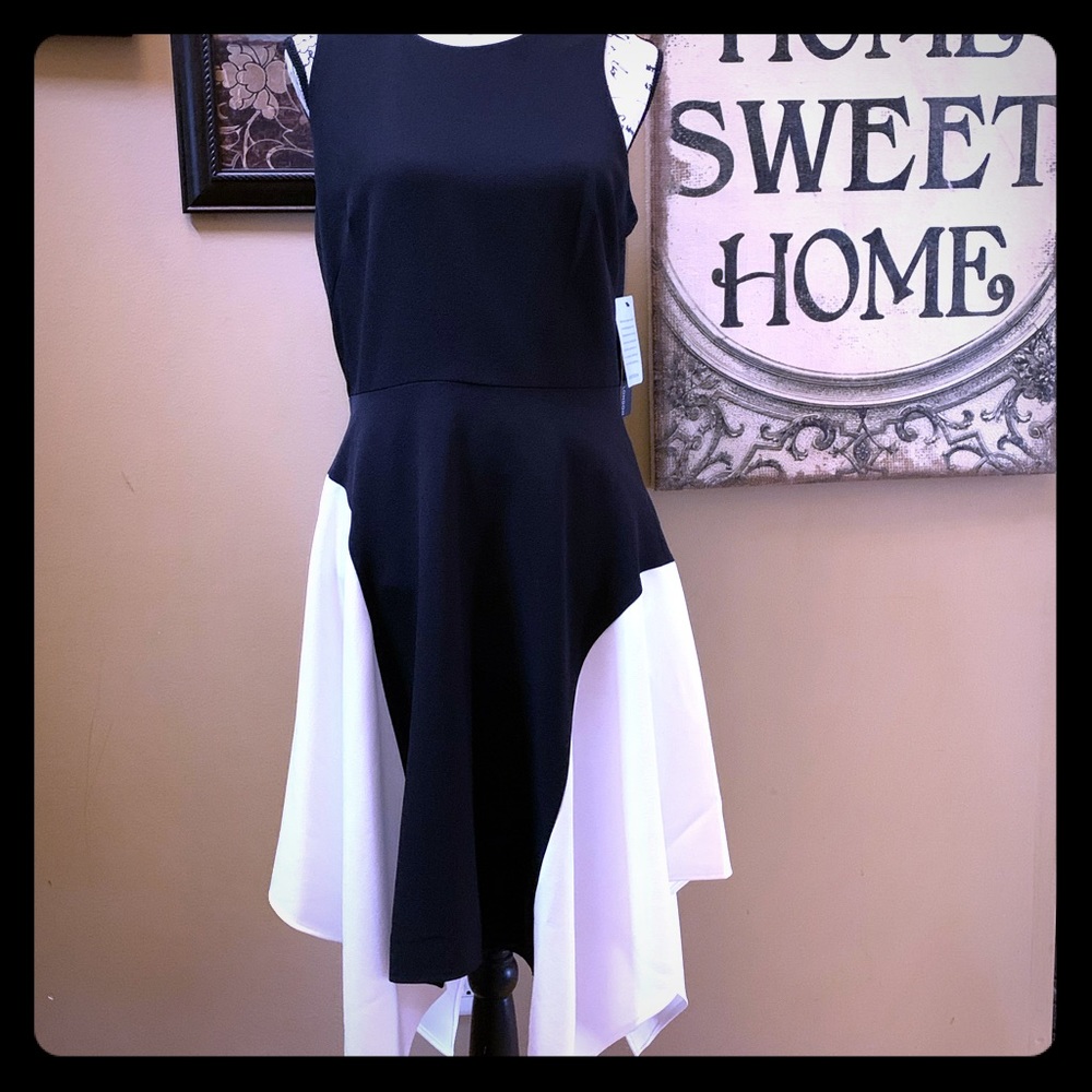 NWT Maggy London shark bite hem dress.  Size 10